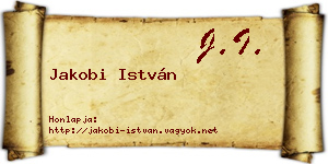 Jakobi István névjegykártya